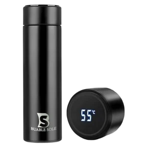 Smart Water Bottle 500ML – LED Temperature Display, Vacuum Insulated Flask, Hot & Cold Travel Mug