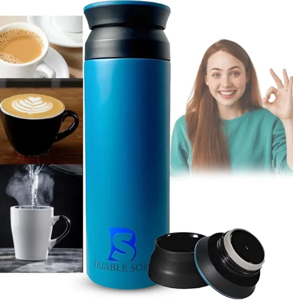 500ML Insulated Stainless Steel Water Bottle – Leakproof Hot & Cold Travel Flask - Image 8
