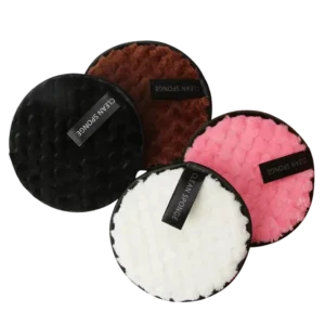 Reusable Makeup Remover Pads – Pack of 4 Washable Microfiber Facial Cleansing Rounds