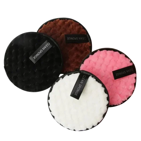 Reusable Makeup Remover Pads – Pack of 4 Washable Microfiber Facial Cleansing Rounds