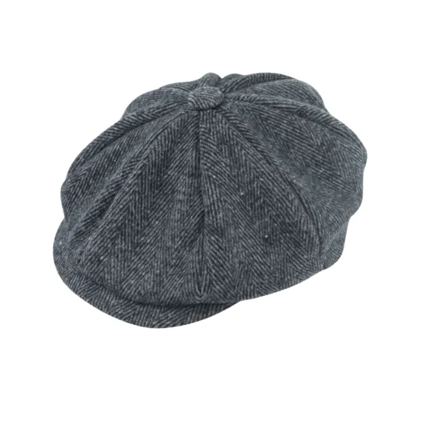 Peaky Blinders Newsboy Flat Cap Hat – Tommy Shelby Style Herringbone Baker Boy 1920s - Image 2