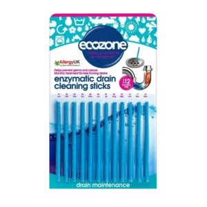 Ecozone Enzymatic Drain Cleaning Sticks – 12 Pack | Prevents Blockages & Odours in Sinks & Drains