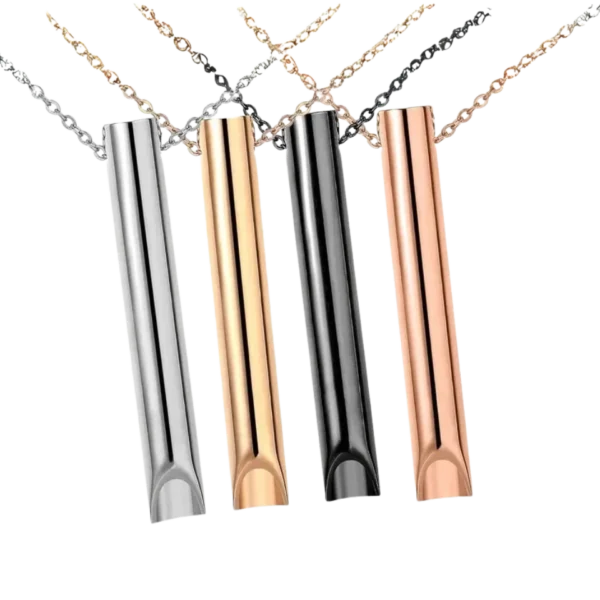 Stress Relief Breathing Necklace – Breathlace for Anxiety, Quit Smoking & Anti-Vaping Support – Mindful Exhale Tool