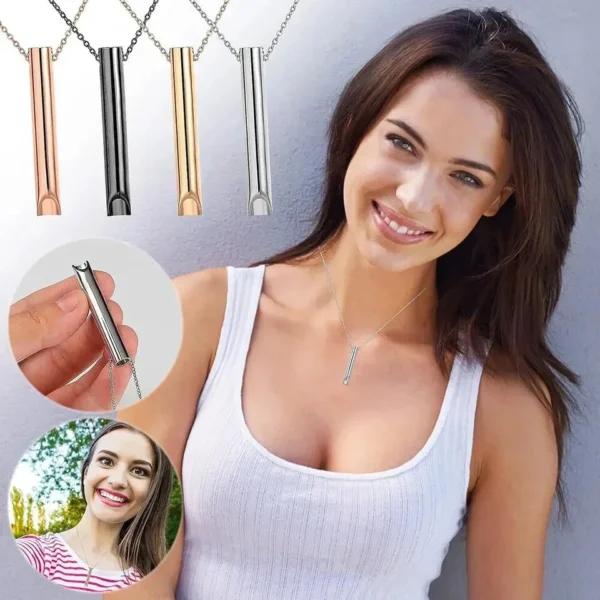 Stress Relief Breathing Necklace – Breathlace for Anxiety, Quit Smoking & Anti-Vaping Support – Mindful Exhale Tool - Image 3