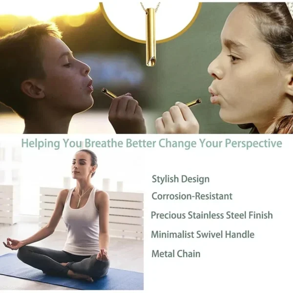 Stress Relief Breathing Necklace – Breathlace for Anxiety, Quit Smoking & Anti-Vaping Support – Mindful Exhale Tool - Image 4