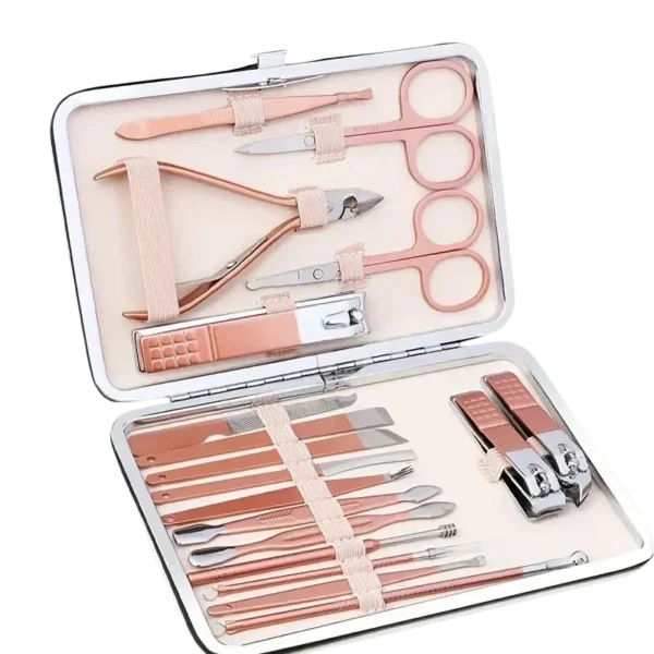 18-Piece Manicure Pedicure Nail Care Kit – Professional Cuticle Clipper Set with Case for Men & Women – Grooming Gift Set