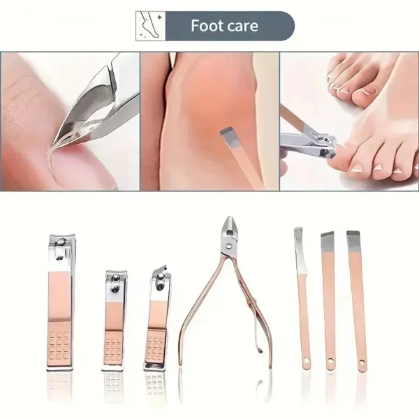 18-Piece Manicure Pedicure Nail Care Kit – Professional Cuticle Clipper Set with Case for Men & Women – Grooming Gift Set - Image 3