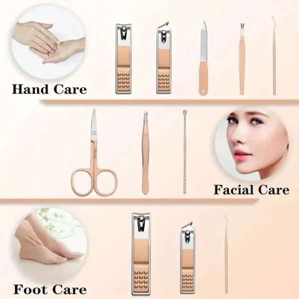 18-Piece Manicure Pedicure Nail Care Kit – Professional Cuticle Clipper Set with Case for Men & Women – Grooming Gift Set - Image 9