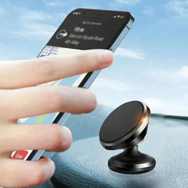 Universal Magnetic Car Phone Holder – 360° Dashboard Mount Stand for All Smartphones - Image 6