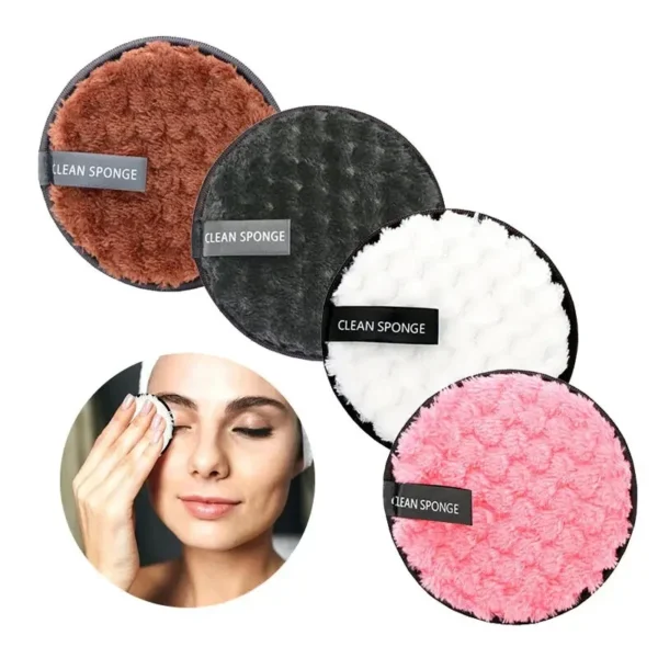 Reusable Makeup Remover Pads – Pack of 4 Washable Microfiber Facial Cleansing Rounds - Image 9